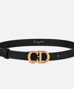 Replica Dior Saddle 20MM Belt In Black Matte Calfskin 2