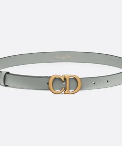 Replica Dior Saddle 20MM Belt In Grey Calfskin