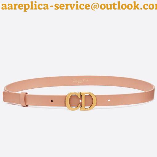 Replica Dior Saddle 20MM Belt In Nude Calfskin 10