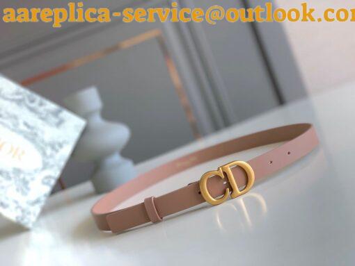 Replica Dior Saddle 20MM Belt In Nude Calfskin 11