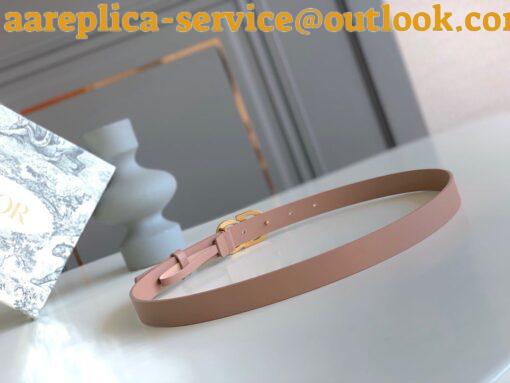 Replica Dior Saddle 20MM Belt In Nude Calfskin 12