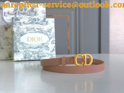 Replica Dior Saddle 20MM Belt In Nude Calfskin 13