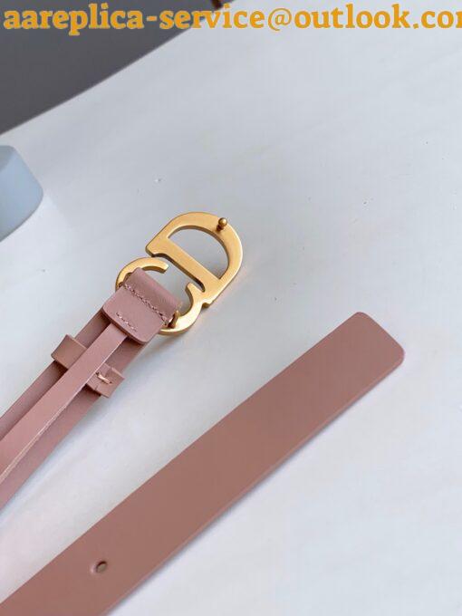 Replica Dior Saddle 20MM Belt In Nude Calfskin 17