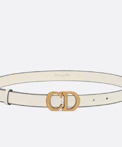 Replica Dior Saddle 20MM Belt In White Calfskin