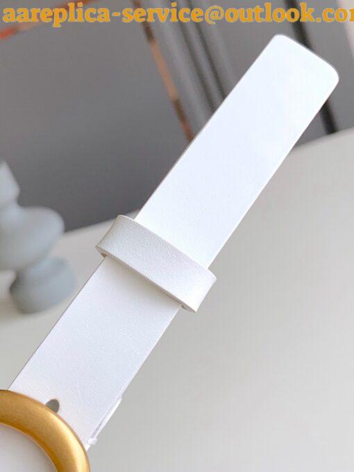 Replica Dior Saddle 20MM Belt In White Calfskin 7