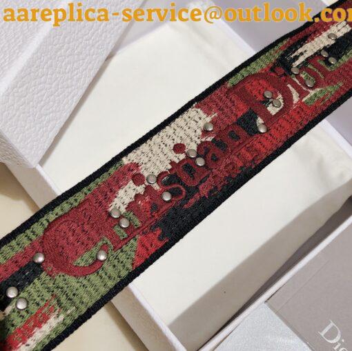 Replica Dior Shoulder Strap in Bohemian-inspired Canvas with Medallions 8