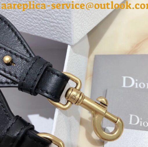 Replica Dior Adjustable Shoulder Strap in Grey Embroidery Canvas 4