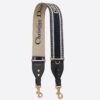 Replica Dior Shoulder Strap with Ring in Black Embroidery Canvas 23