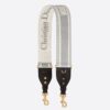 Replica Dior Shoulder Strap with Ring in Black Embroidery Canvas 24