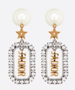 Replica Dior Tribales Earrings In Antique Gold and Palladium-Finish Metal