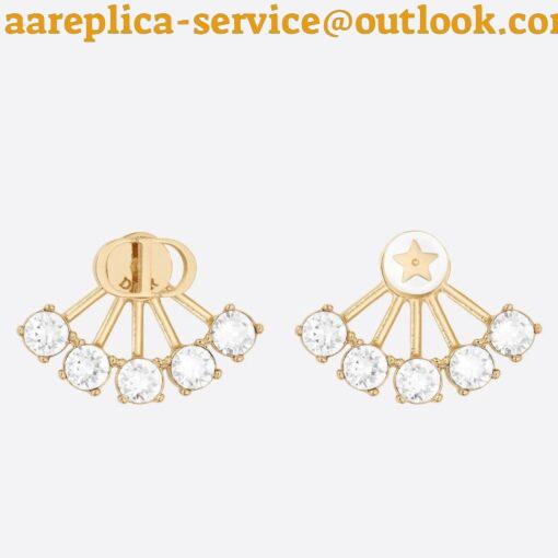 Replica Dior Tribales Earrings in Metal and White Pearls and Multicolor Crystals 14