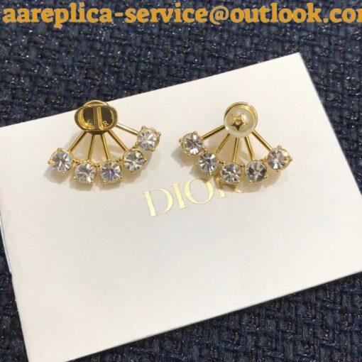 Replica Dior Tribales Earrings in Metal and White Pearls and Multicolor Crystals 17