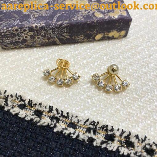 Replica Dior Tribales Earrings in Metal and White Pearls and Multicolor Crystals 21