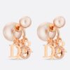 Replica Dior Tribales Earrings in Metal and White Pearls with Rani Pink Lacquer 8