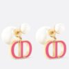 Replica Dior Tribales Earrings In Rose Gold Metal Pearls and Crystals 10