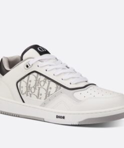 Replica Dior & Shawn Men’s B27 Low-Top Sneakers In White Leather