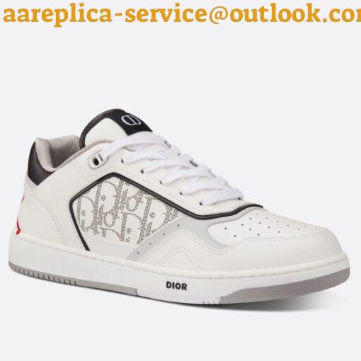 Replica Dior & Shawn Men’s B27 Low-Top Sneakers In White Leather