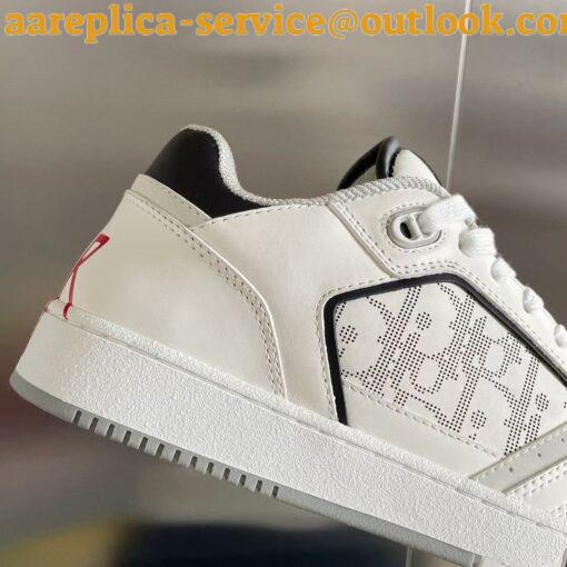 Replica Dior & Shawn Men’s B27 Low-Top Sneakers In White Leather 7