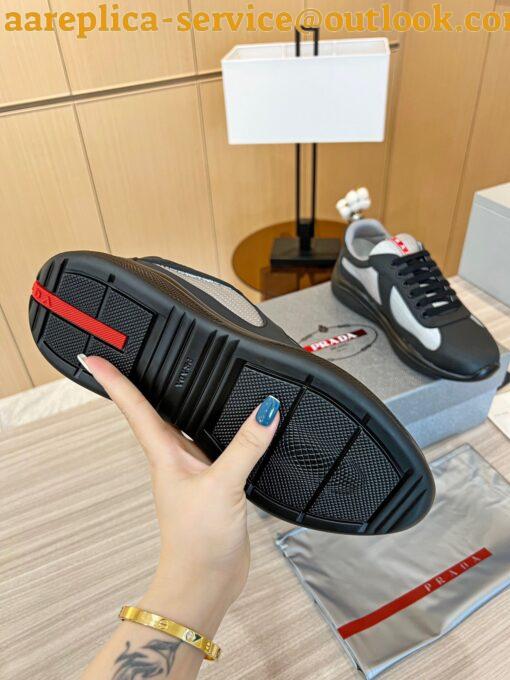 Replica Prada America’s Cup Sneakers in Black Rubber and Bike Fabric 10