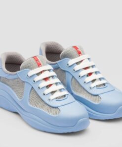 Replica Prada America’s Cup Sneakers in Blue Rubber and Bike Fabric 2