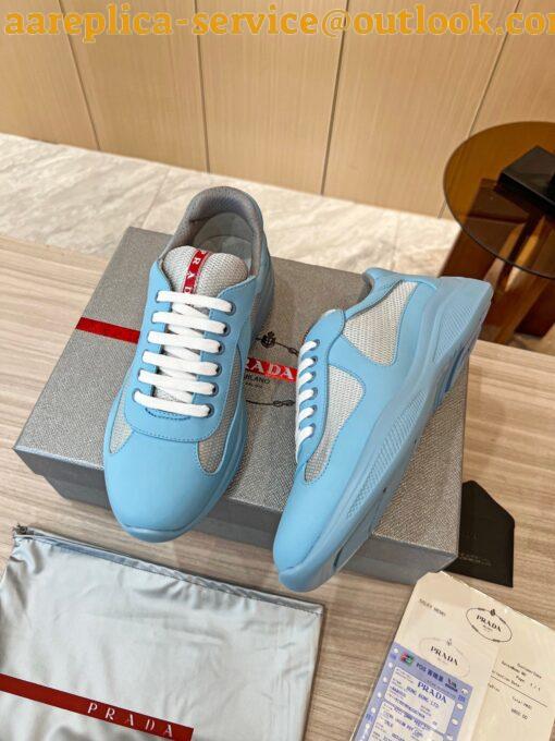 Replica Prada America’s Cup Sneakers in Blue Rubber and Bike Fabric 13