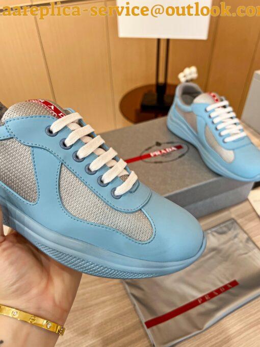 Replica Prada America’s Cup Sneakers in Blue Rubber and Bike Fabric 14