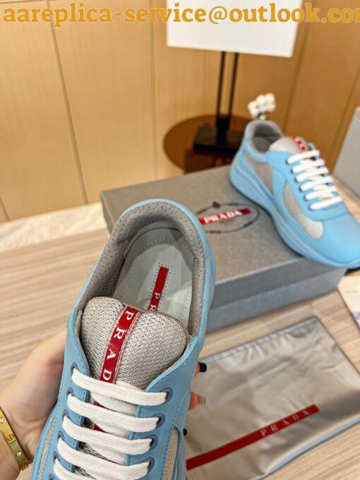 Replica Prada America’s Cup Sneakers in Blue Rubber and Bike Fabric 18