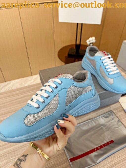 Replica Prada America’s Cup Sneakers in Blue Rubber and Bike Fabric 19