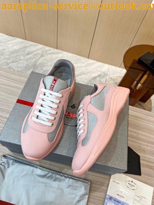 Replica Prada America’s Cup Sneakers in Pink Rubber and Bike Fabric 4