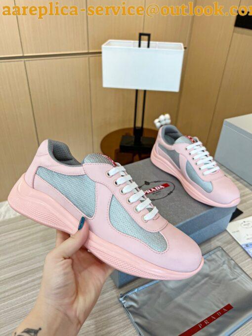 Replica Prada America’s Cup Sneakers in Pink Rubber and Bike Fabric 5