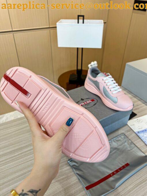 Replica Prada America’s Cup Sneakers in Pink Rubber and Bike Fabric 7