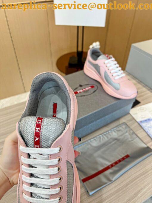 Replica Prada America’s Cup Sneakers in Pink Rubber and Bike Fabric 10