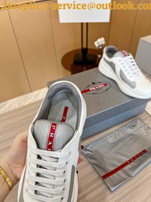 Replica Prada America’s Cup Sneakers in White Rubber and Bike Fabric 6