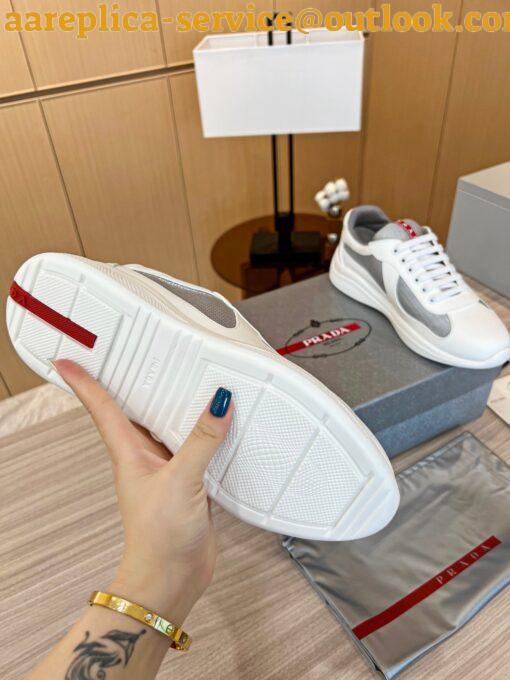 Replica Prada America’s Cup Sneakers in White Rubber and Bike Fabric 9