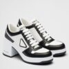 Replica Prada Women’s High-top Sneakers in Leather and Shearling 11