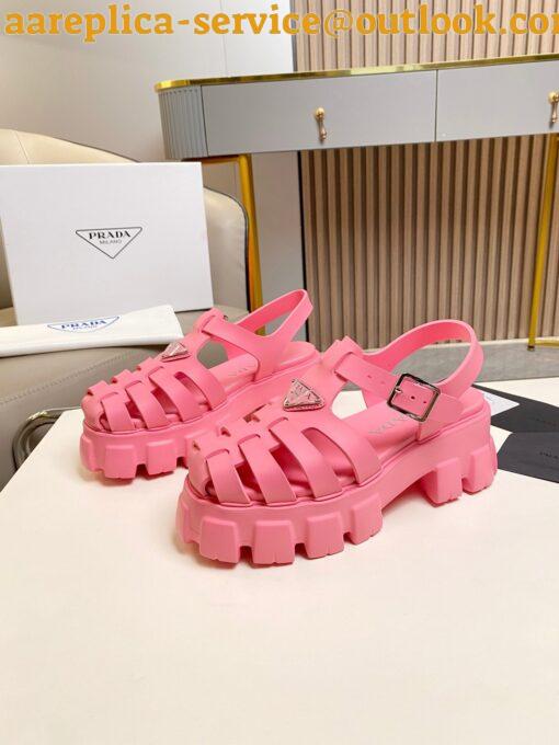 Replica Prada Foam Sandals in Pink Rubber 6