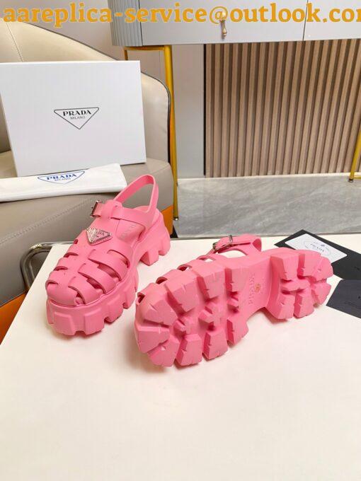 Replica Prada Foam Sandals in Pink Rubber 8