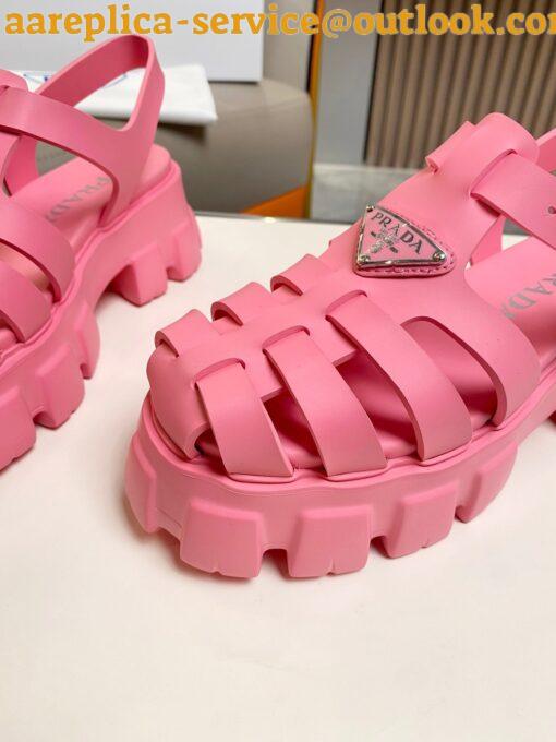 Replica Prada Foam Sandals in Pink Rubber 10