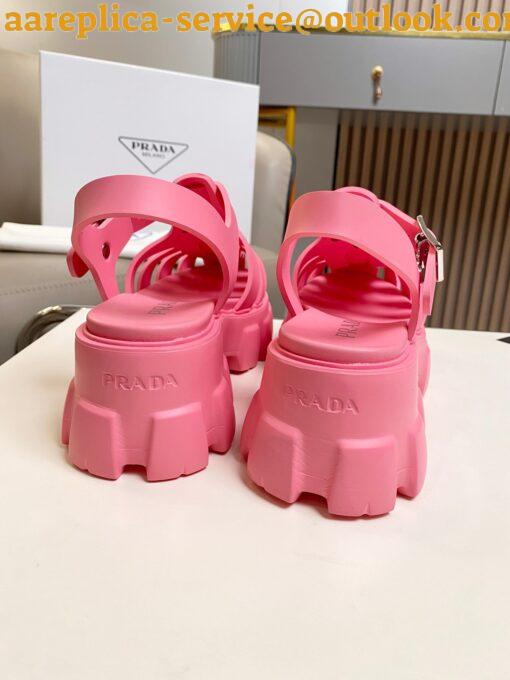 Replica Prada Foam Sandals in Pink Rubber 11