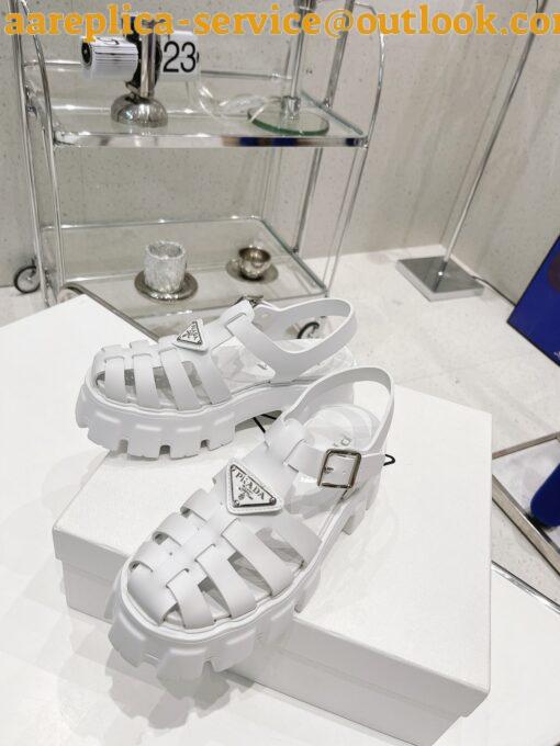 Replica Prada Foam Sandals in White Rubber 4