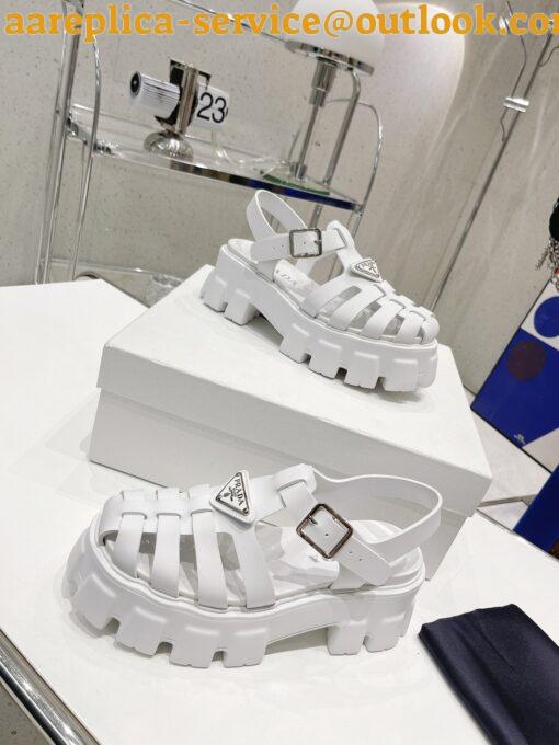 Replica Prada Foam Sandals in White Rubber 8