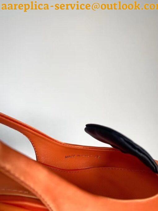 Replica Prada Gabardine Slingback Pumps In Orange Nylon 7