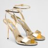 Replica Prada Heel Sandals 85mm in Satin with Crystals 10