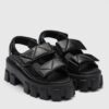 Replica Prada Monolith Sandals in Black Rubber 2