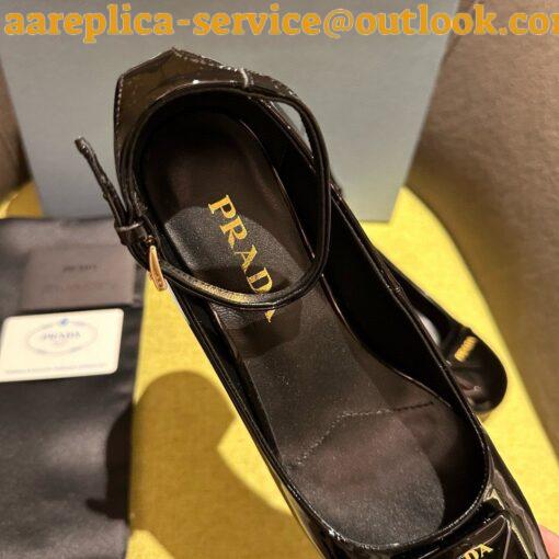 Replica Prada Monolith Padded Sandals In Black Nappa Leather 30