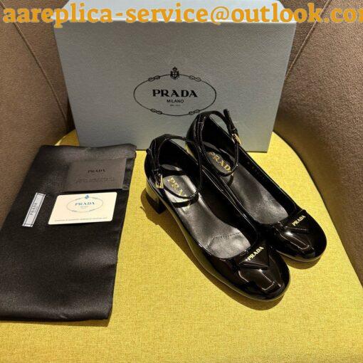 Replica Prada Monolith Padded Sandals In Black Nappa Leather 34