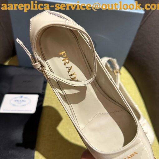 Replica Prada Pumps 35mm in White Patent Leather 7