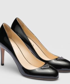 Replica Prada Pumps 85mm In Black Patent Leather 2