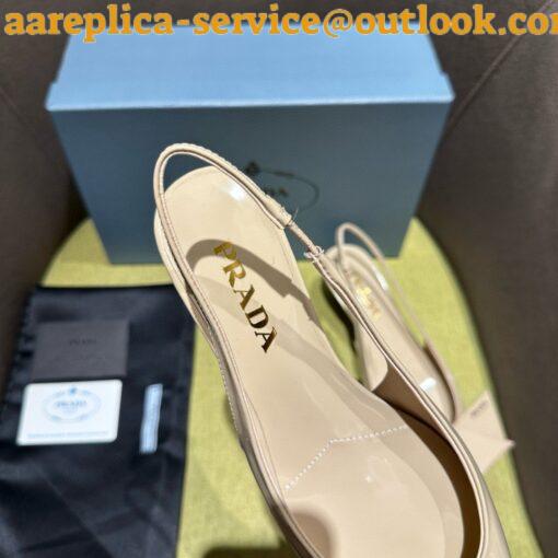 Replica Prada Slingback Pumps 45mm in Powder Brushed Leather 5