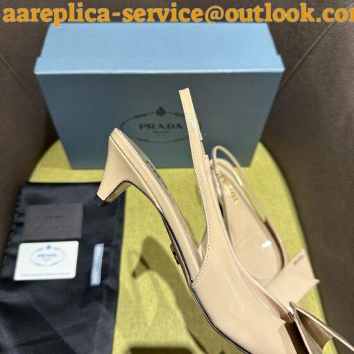 Replica Prada Slingback Pumps 45mm in Powder Brushed Leather 6